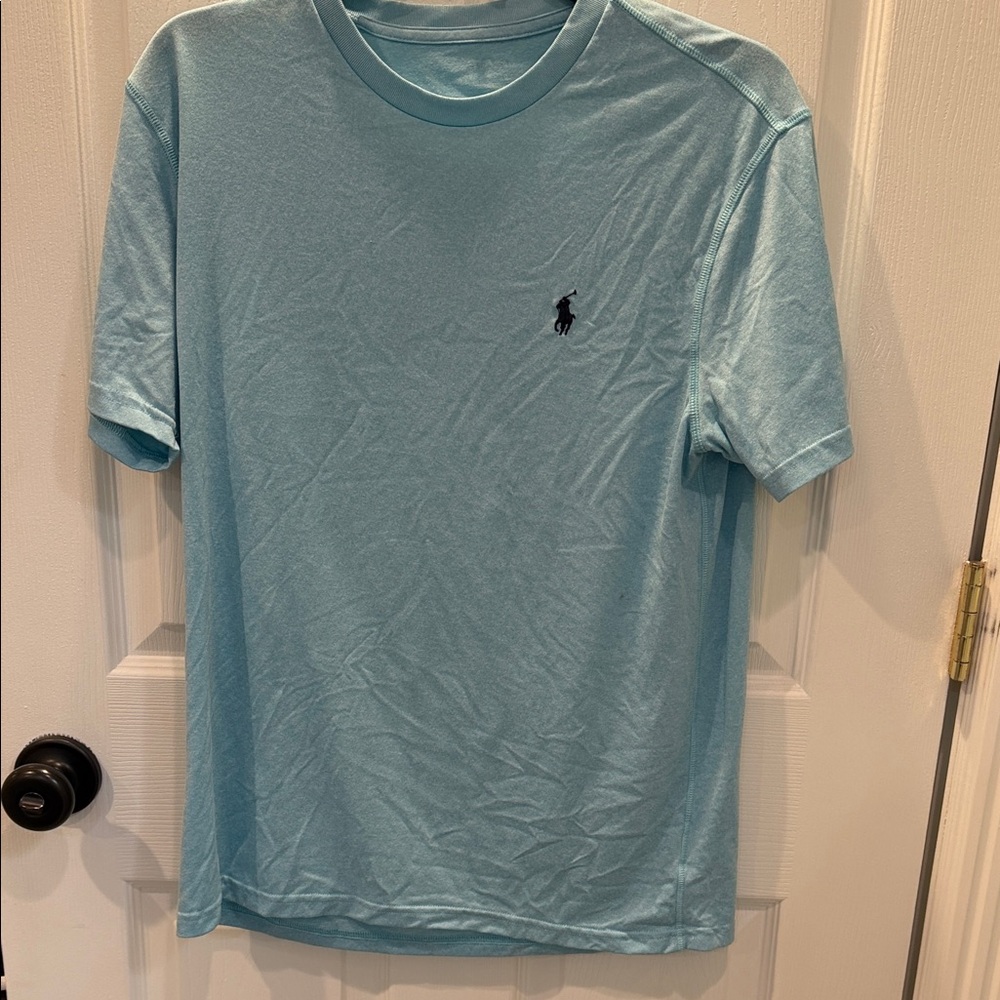 Polo by Ralph Lauren Men's Sky Blue Short Sleeve Tee performance material